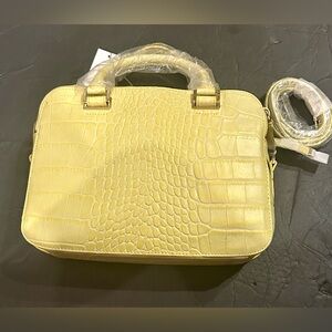 New Rebecca Taylor Hobo Satchel yellow with detachable strap & dust bag